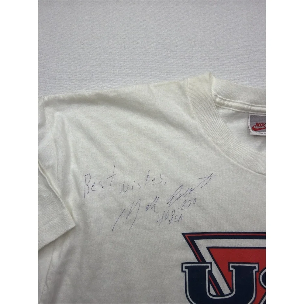Vintage Nike 90s Track And Field T Shirt Signed Charles‎ Austin Mark Everett